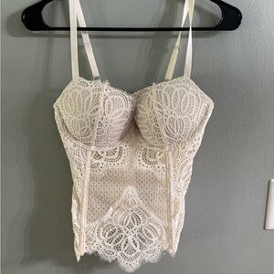 Victoria's Secret Lace Bustier - Cream